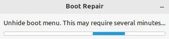 Boot repair in progress