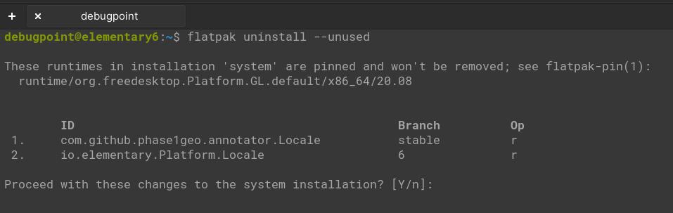 clean up flatpak using unused switch