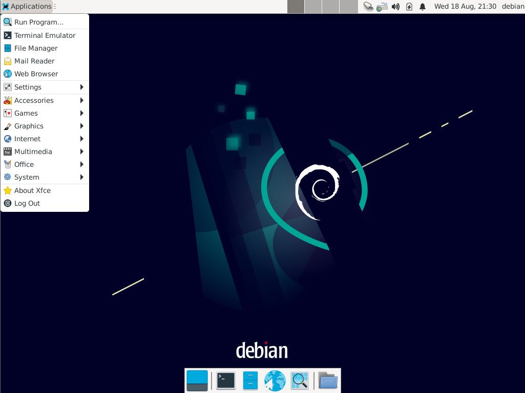 Debian with Xfce Desktop