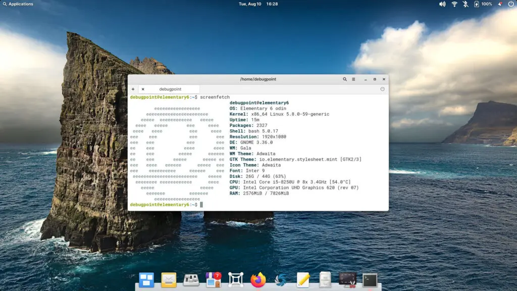 elementary OS 6 ODIN Desktop
