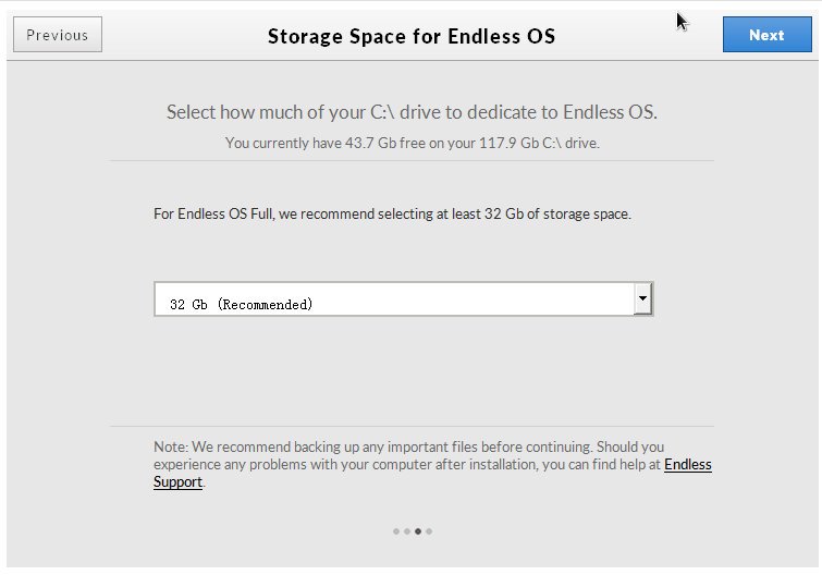 Endless OS Installer which can run in Windows