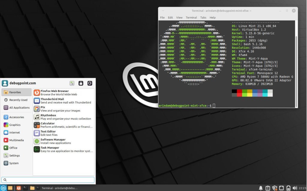Linux Mint with Xfce desktop