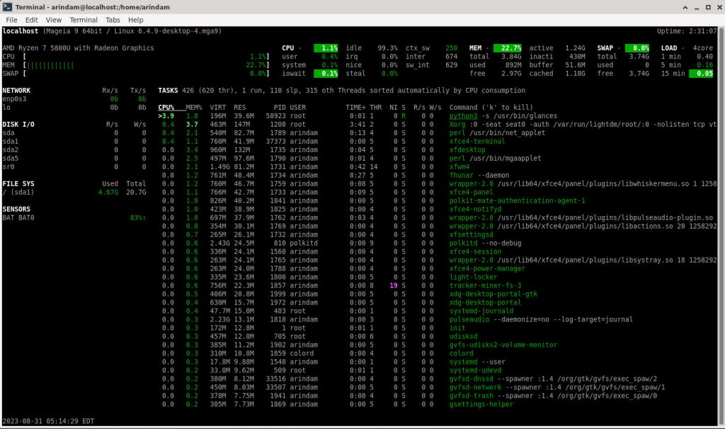 Mageia 9 performance