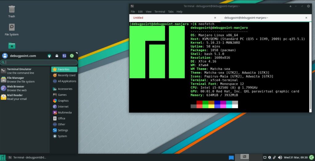 Manjaro 21.0 Ornara Desktop (Xfce)
