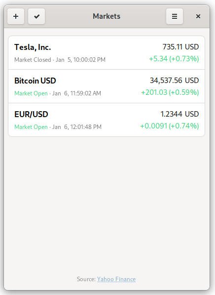 Markets - A Necessary GNOME Apps