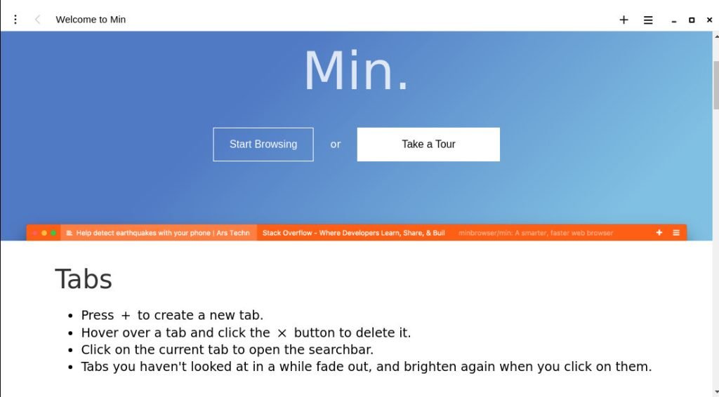 Min web browser