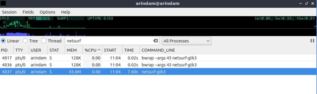 Netsurf memory consumption