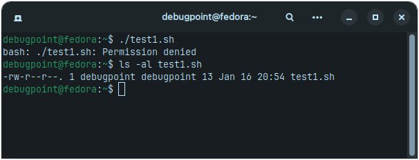 permission denied error while executing bash script in Linux