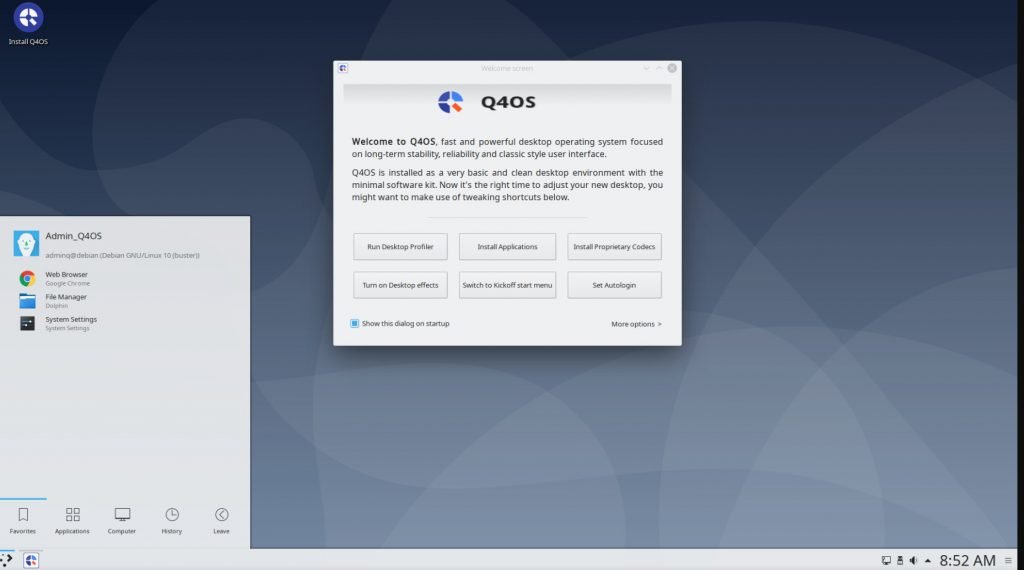 Q4OS - KDE Plasma Edition