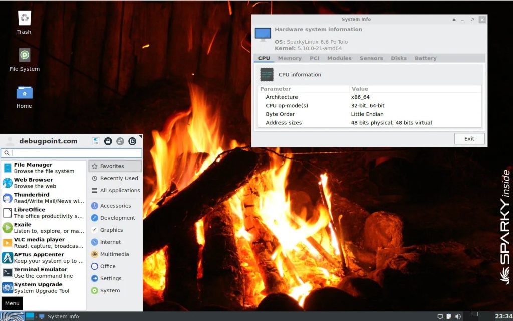 SparkyLinux Xfce Desktop