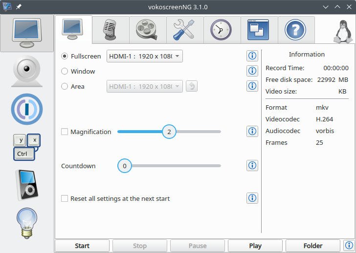 vokoscreenNG - Live Streaming Applications for Linux