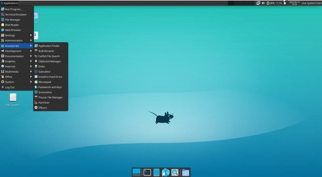 Xfce in Fedora Linux