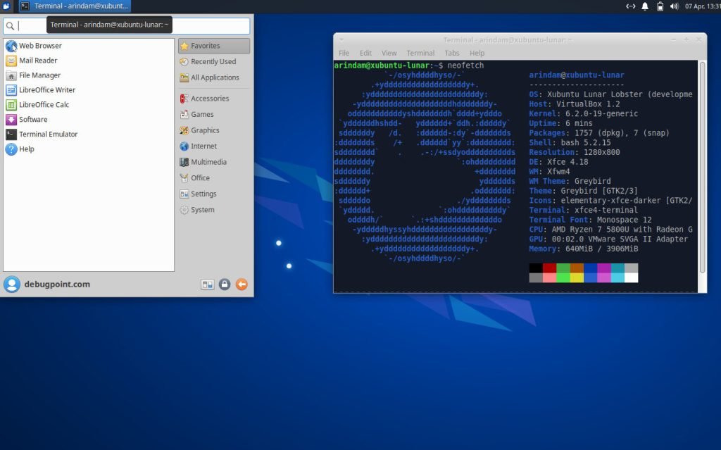 Xubuntu 23.04 Desktop